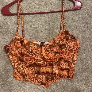 Paisley print crop top